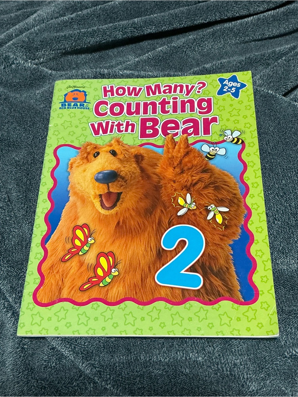 Vintage 2004 Bear in the Big Blue House Preschool Workbook - NEW UNUSED